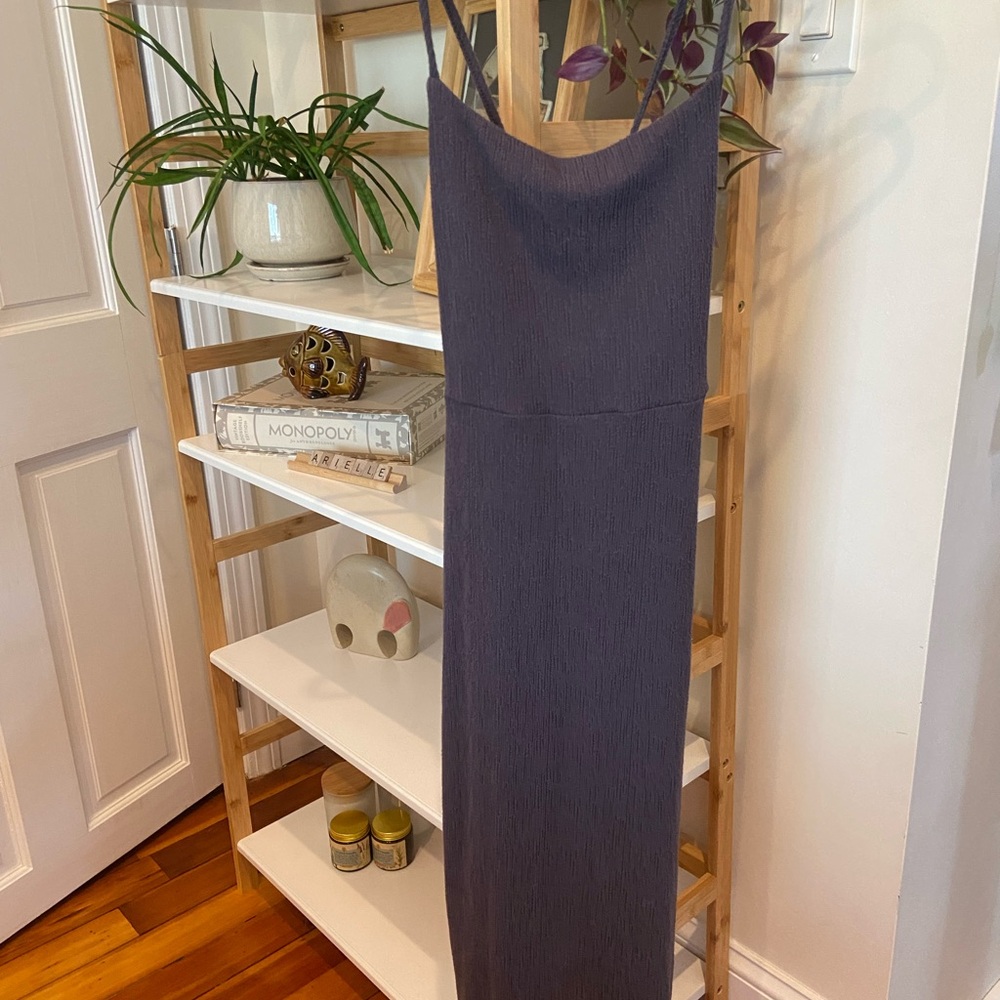 Forever 21 Gray Midi Slip Dress for Night Out